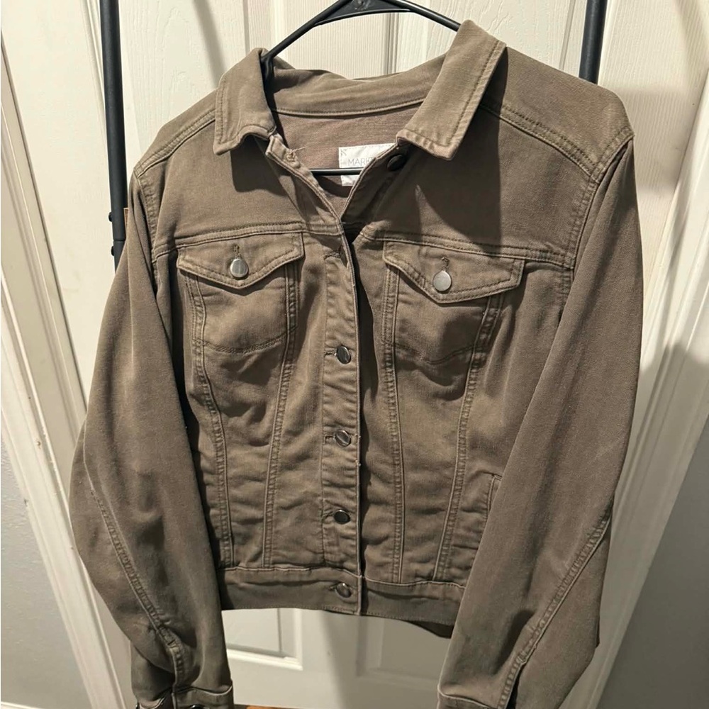 Casual Brown Canvas Jacket